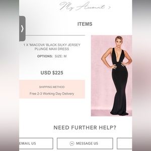 Beautiful Black Silky HouseofCB Maxi Dress